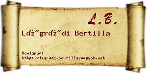 Légrádi Bertilla névjegykártya